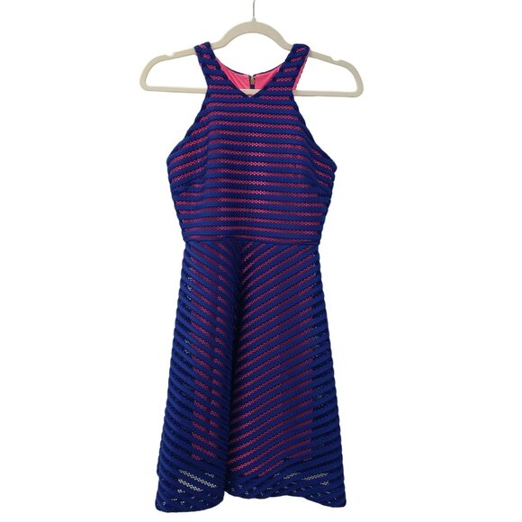 Lilly Pulitzer Megyn Fit & Flare Mesh Overlay Dress Size XS - Picture 1 of 6